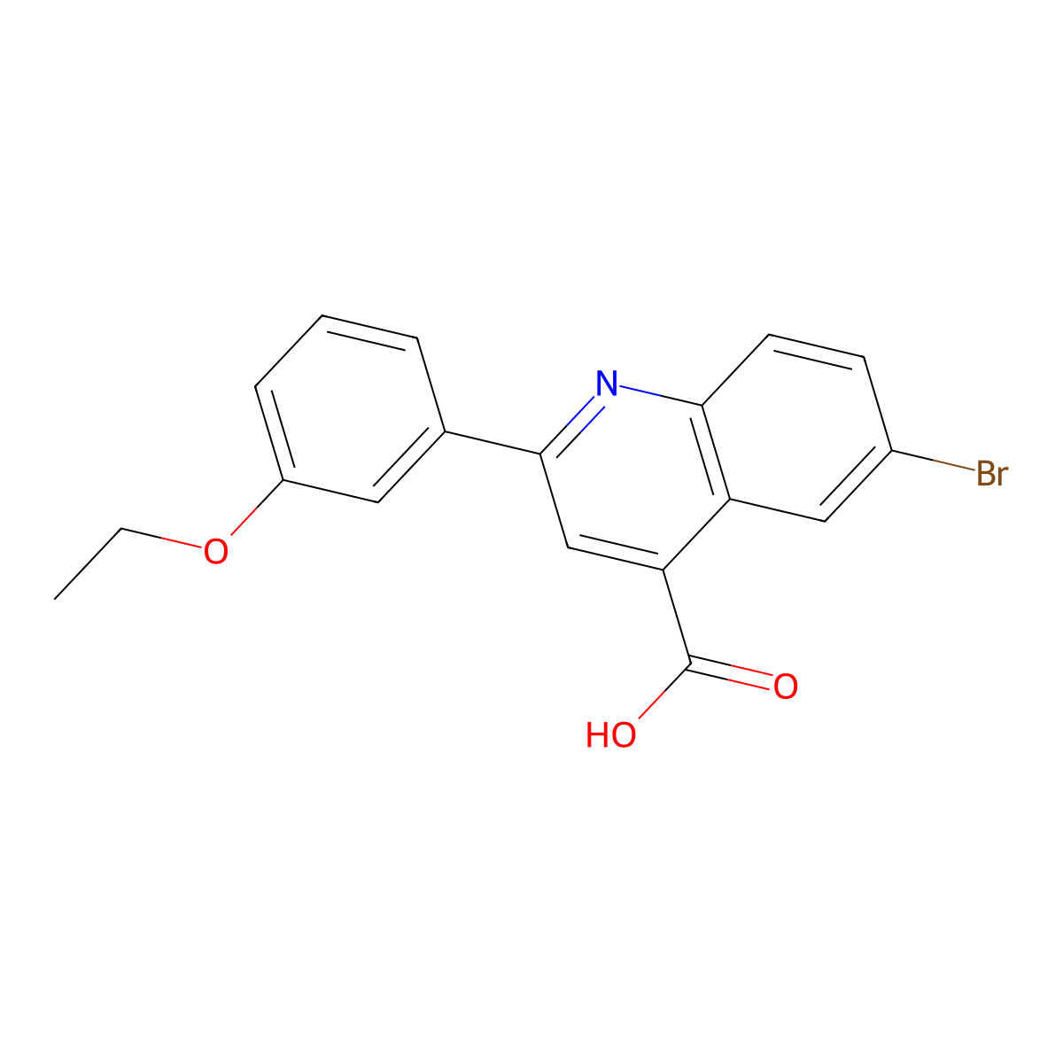 6-Bromo-2-(3-ethoxyphenyl)quinoline-4-carboxylic acid molecular structure, CAS 350999-95-0
