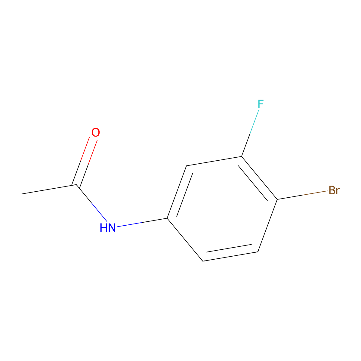 4'-Bromo-3'-fluoroacetanilide molecular structure, CAS 351-30-4