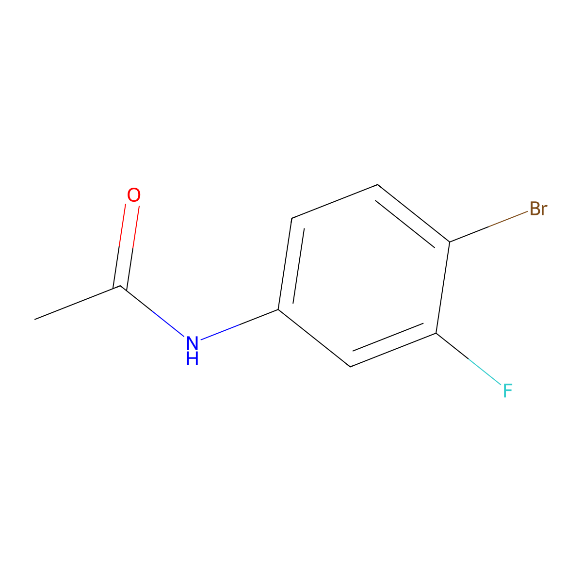 4'-Bromo-3'-fluoroacetanilide molecular structure, CAS 351-30-4