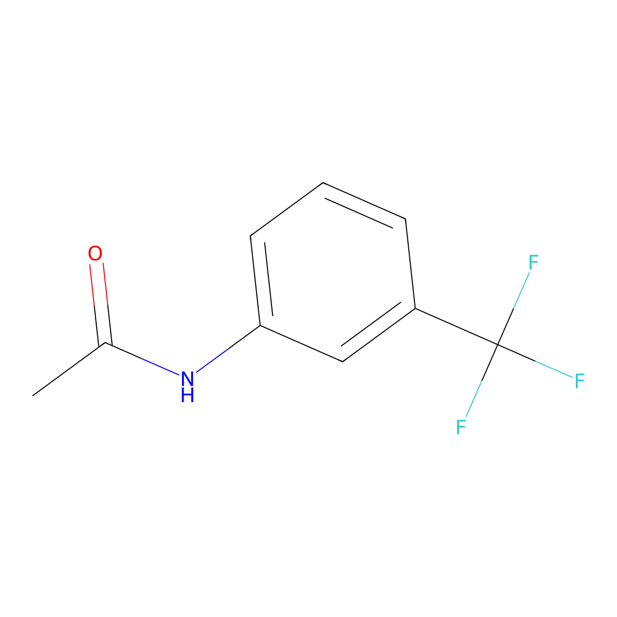 Acetamide, N-(3-(trifluoromethyl)phenyl)- molecular structure, CAS 351-36-0