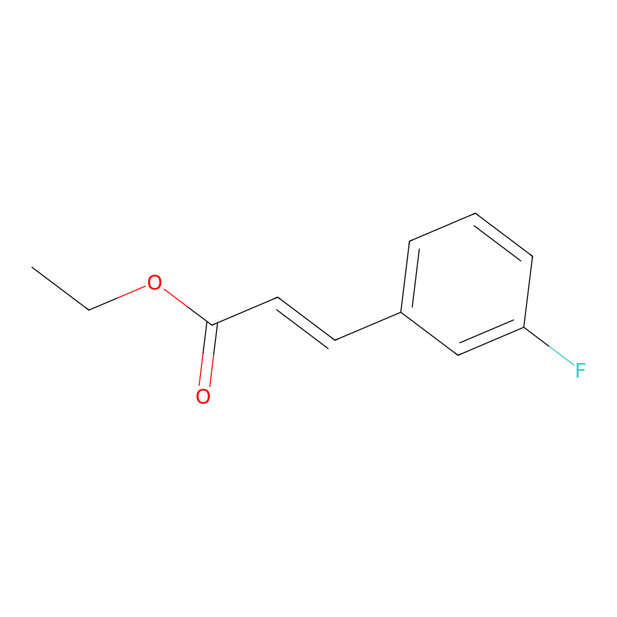 Ethyl 3-(3-fluorophenyl)prop-2-enoate molecular structure, CAS 351-46-2