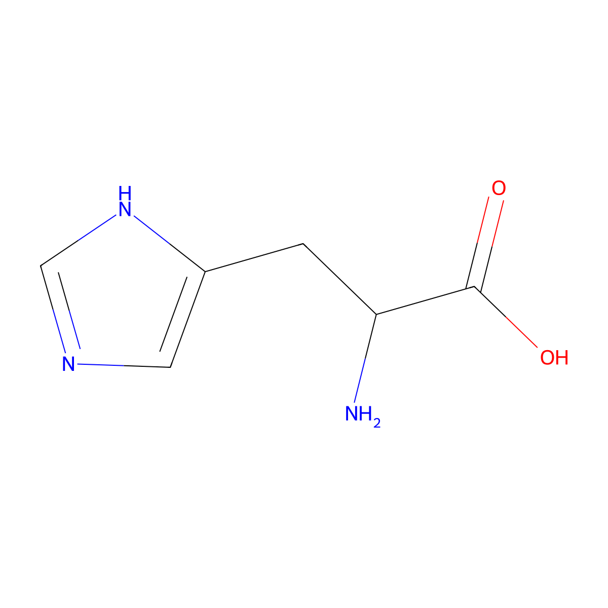 D-Histidine molecular structure, CAS 351-50-8