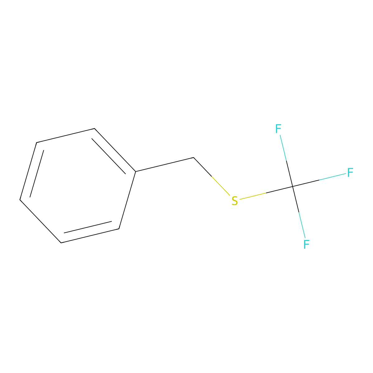 Benzyl trifluoromethyl sulfide molecular structure, CAS 351-60-0
