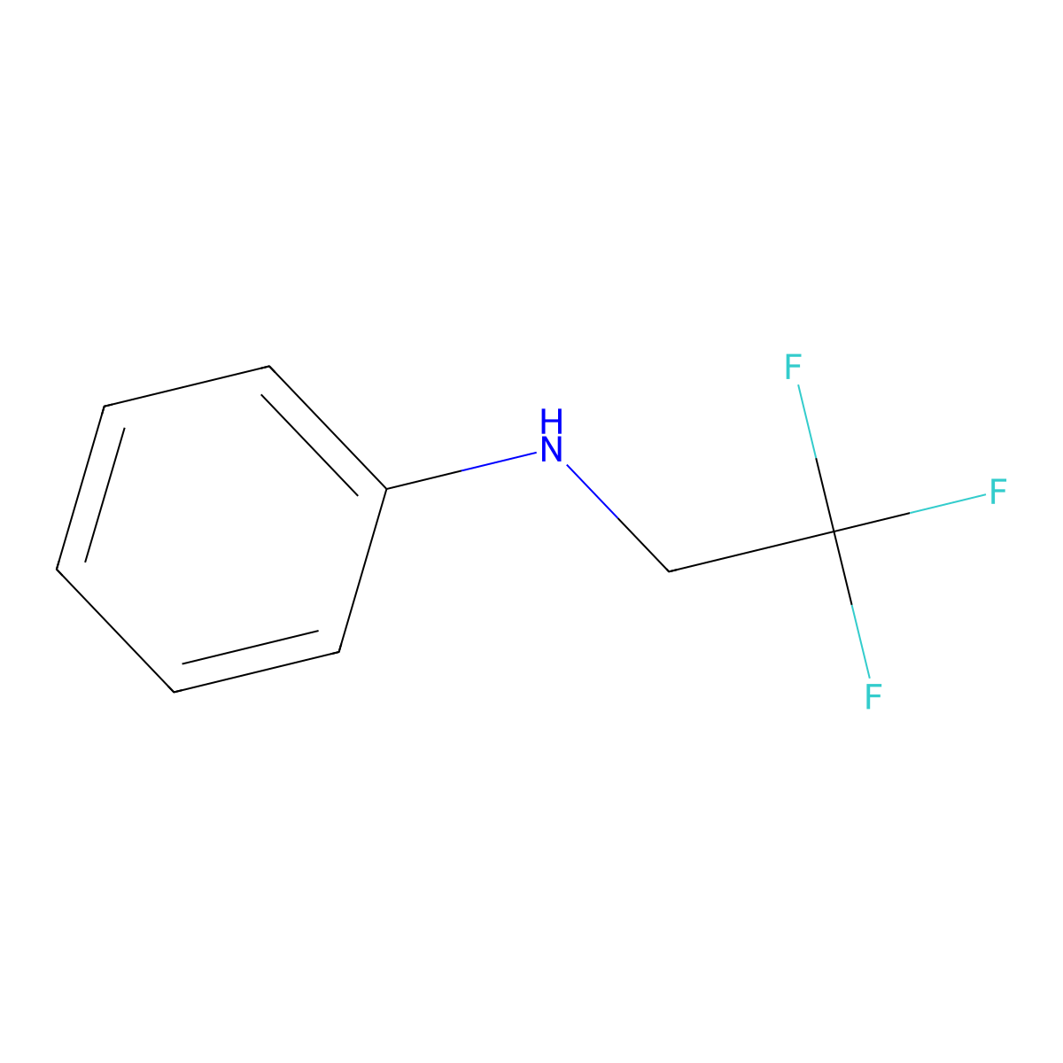 Aniline, N-(2,2,2-trifluoroethyl)- molecular structure, CAS 351-61-1