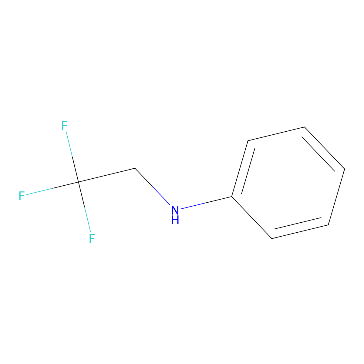 Aniline, N-(2,2,2-trifluoroethyl)- molecular structure, CAS 351-61-1