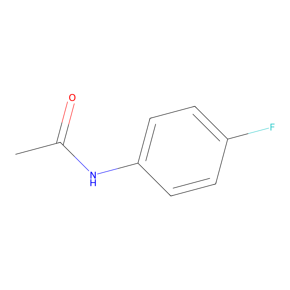 N-(4-fluorophenyl)acetamide molecular structure, CAS 351-83-7