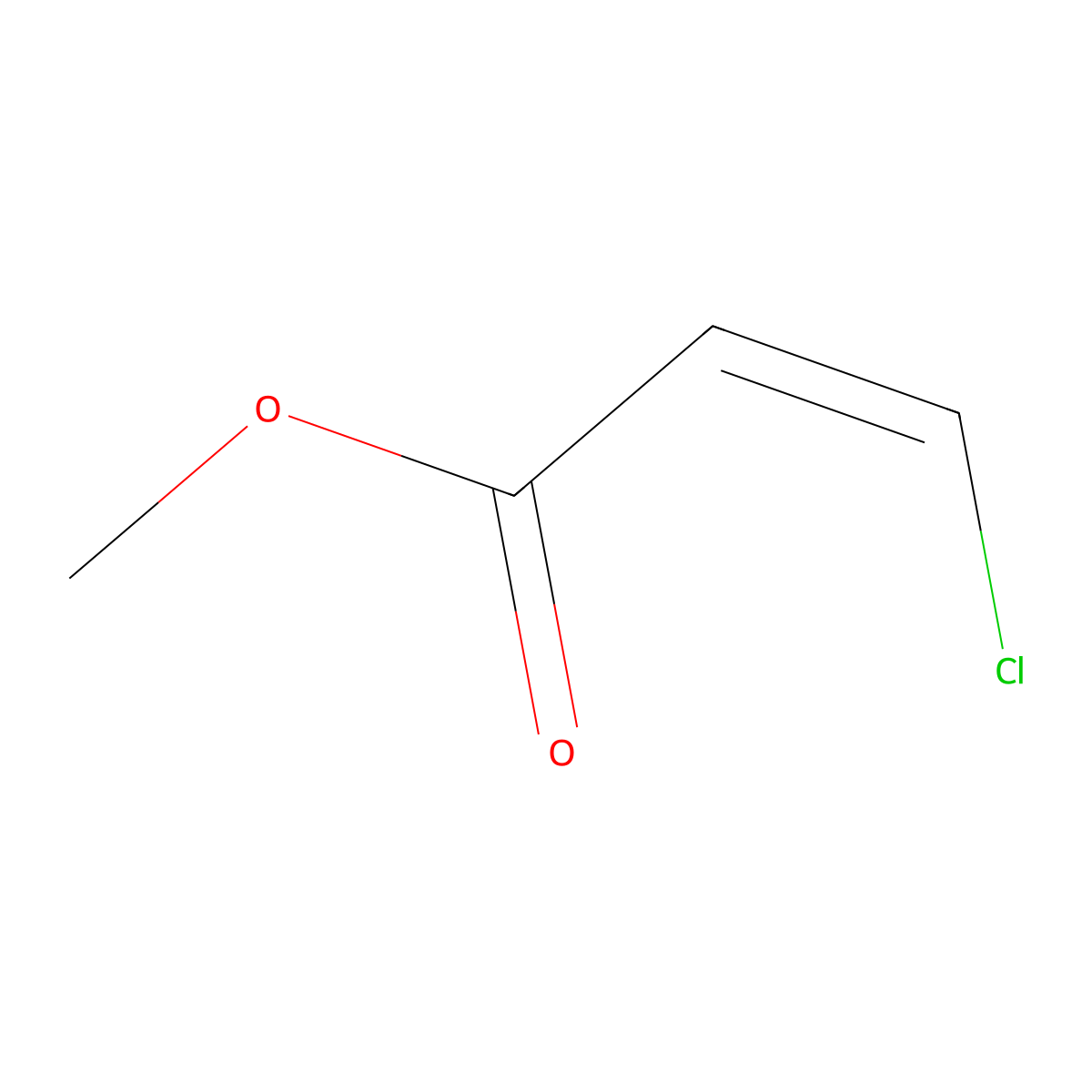 Methyl cis-3-chloropropenoate molecular structure, CAS 3510-44-9