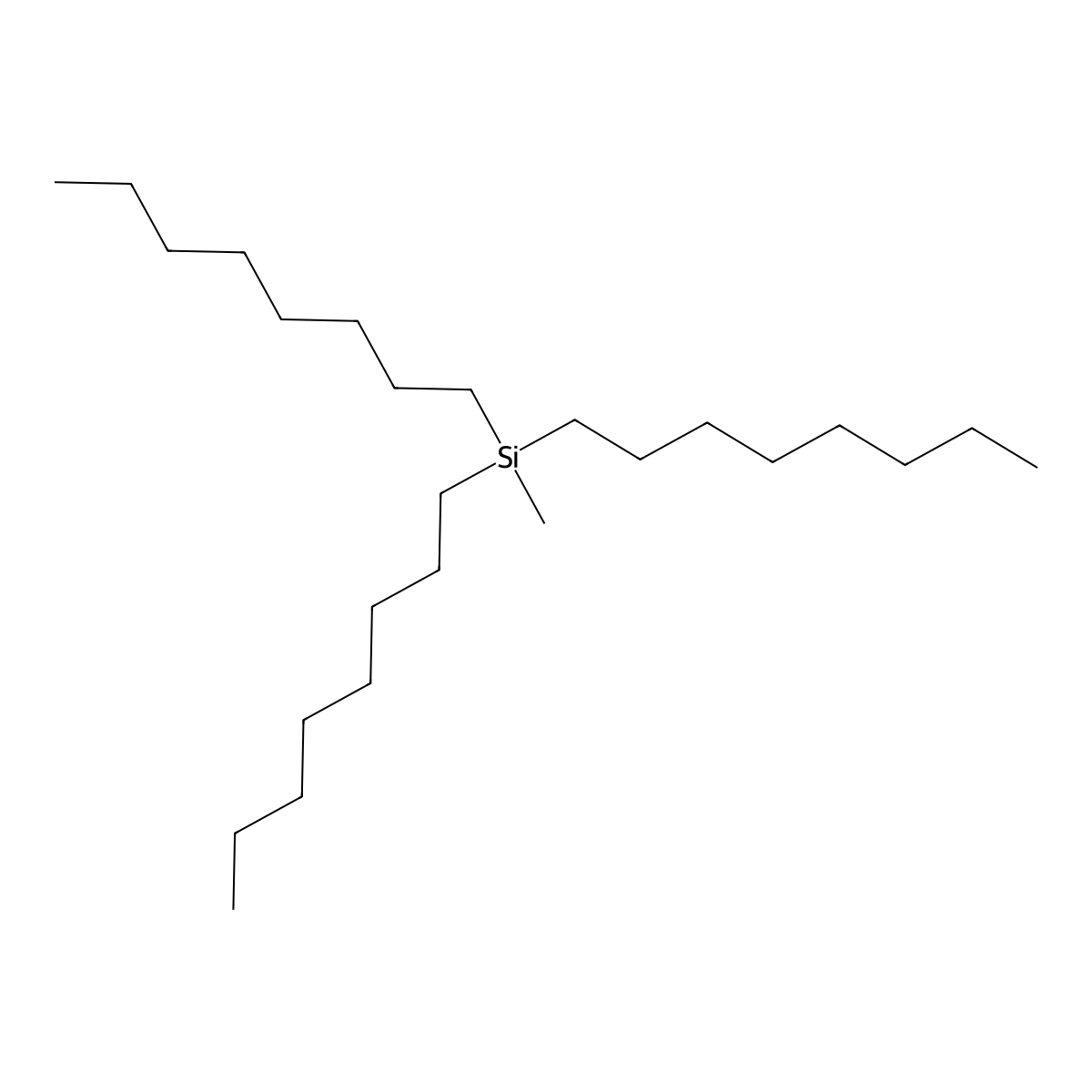 Silane, methyltrioctyl- molecular structure, CAS 3510-72-3