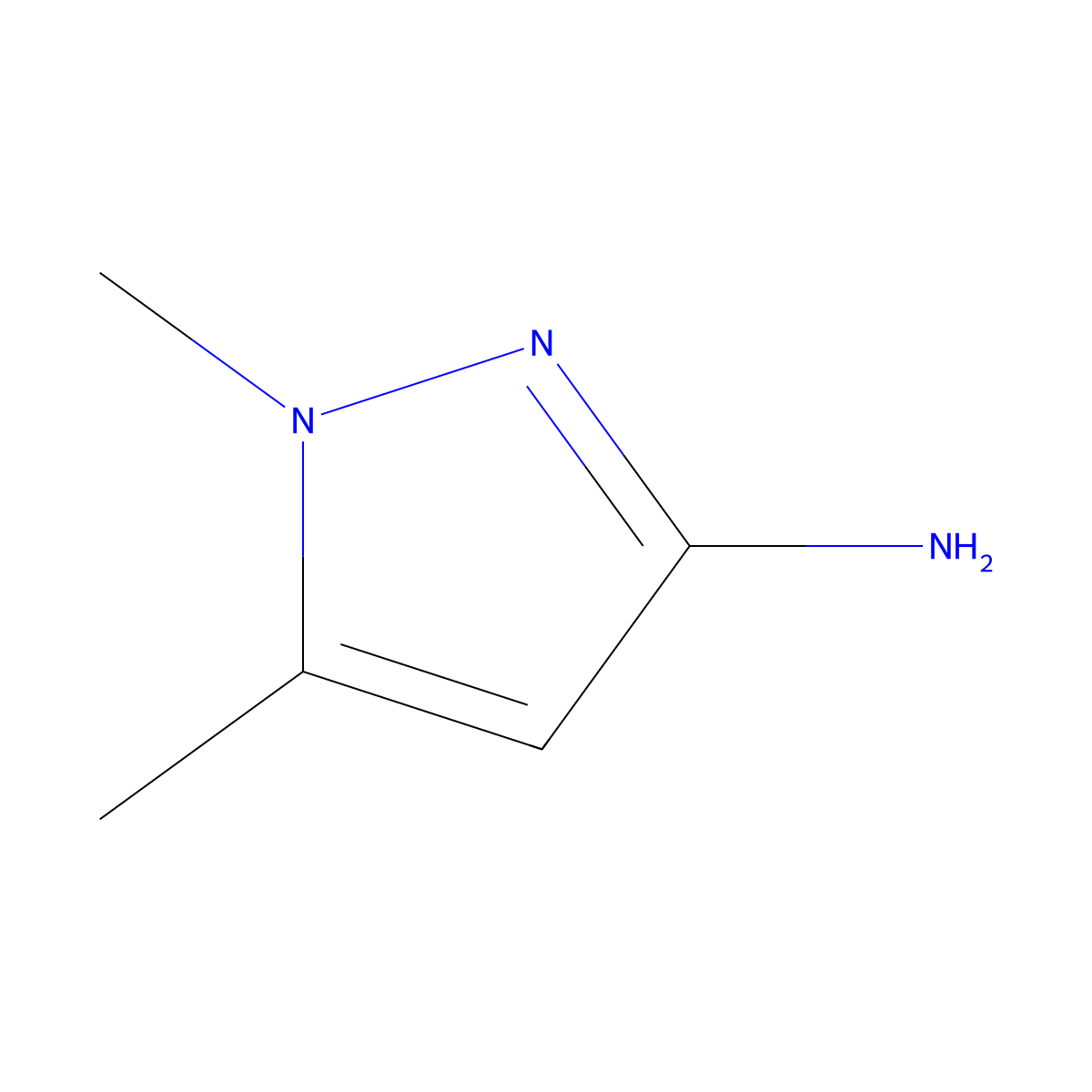1,5-dimethyl-1H-pyrazol-3-amine molecular structure, CAS 35100-92-6