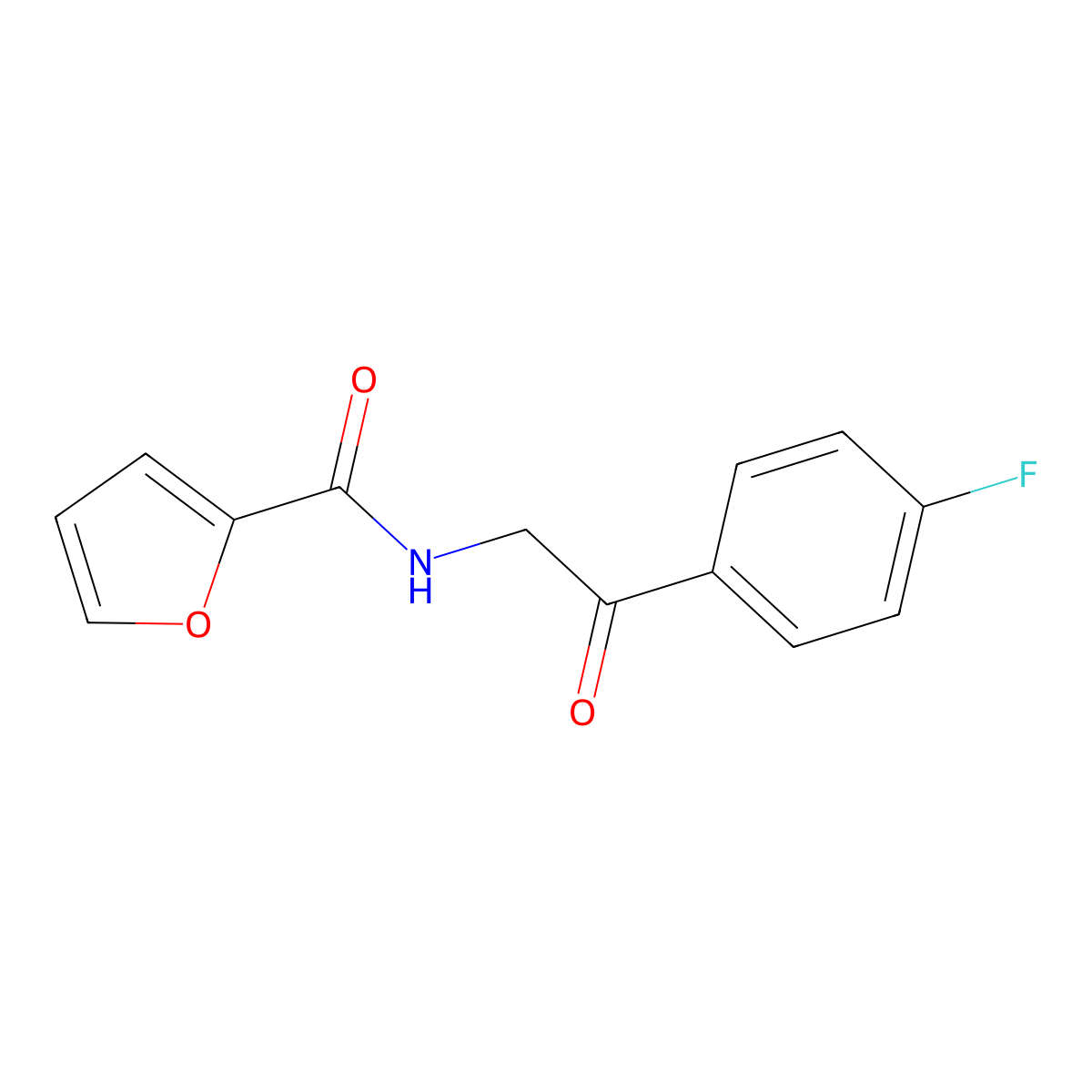 N-[2-(4-fluorophenyl)-2-oxoethyl]furan-2-carboxamide molecular structure, CAS 351000-13-0