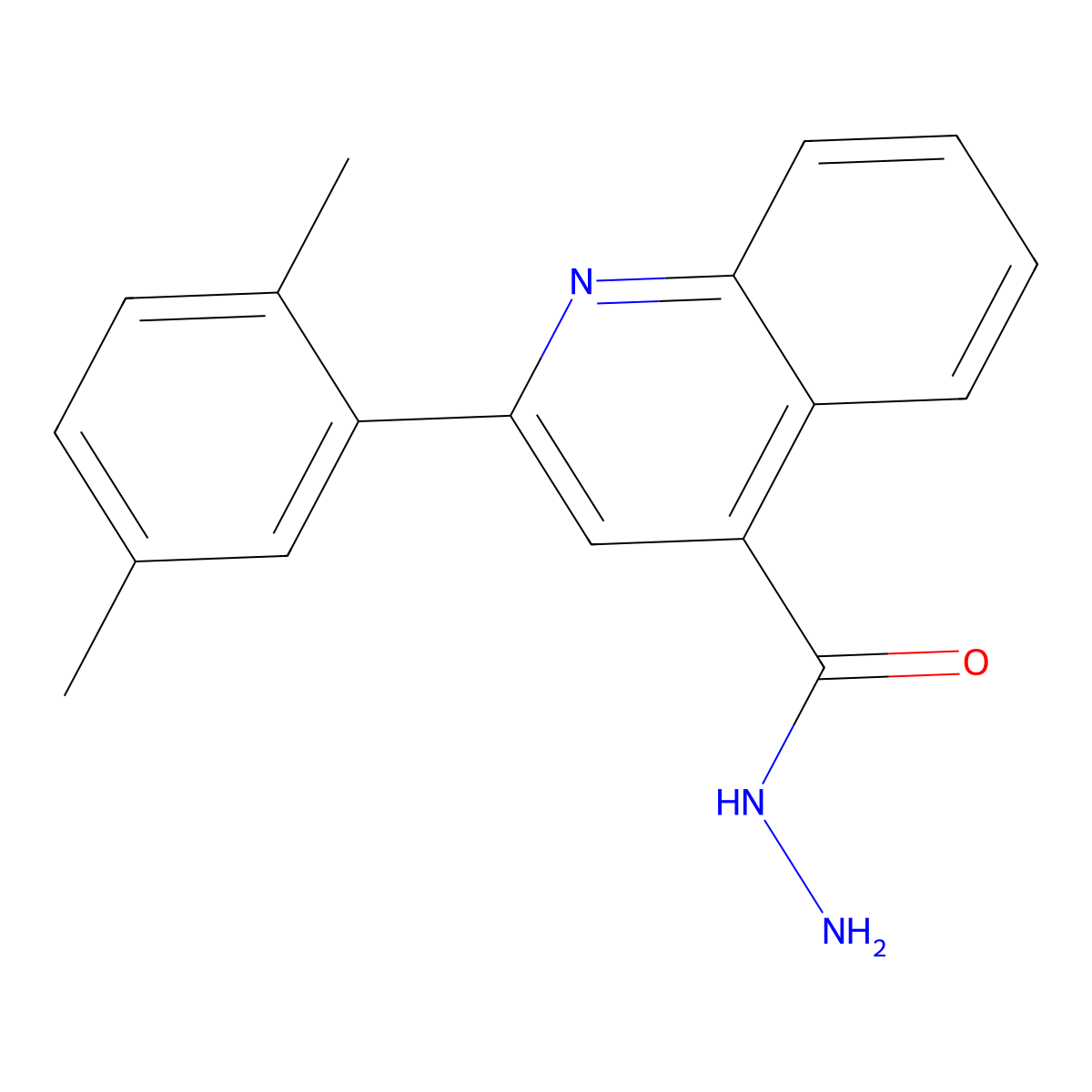 2-(2,5-Dimethylphenyl)quinoline-4-carbohydrazide molecular structure, CAS 351000-24-3