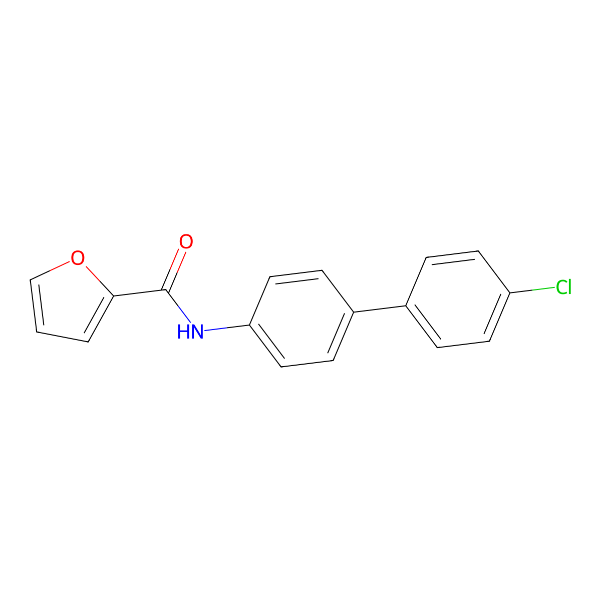 N-[4-(4-chlorophenyl)phenyl]furan-2-carboxamide molecular structure, CAS 351000-29-8