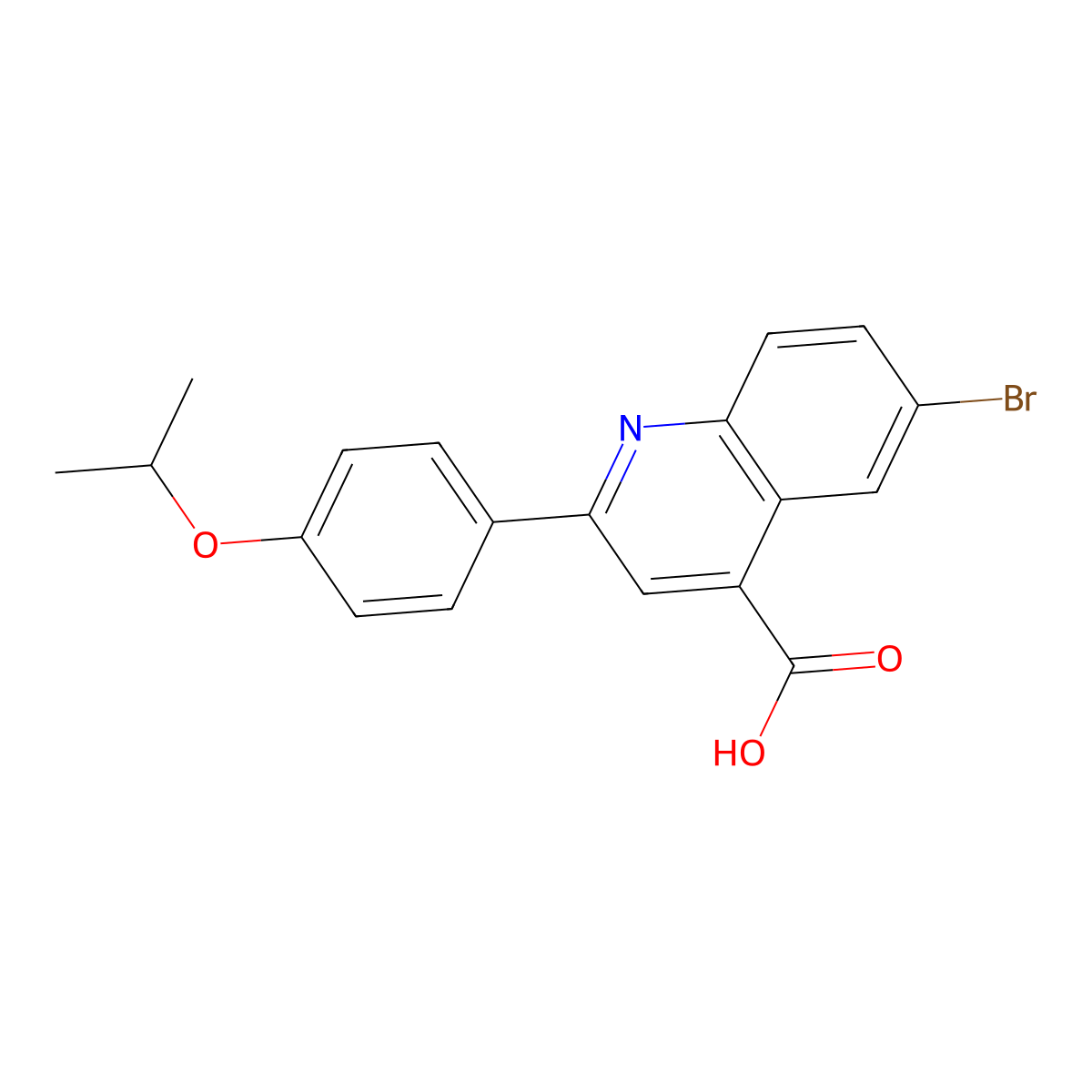 6-Bromo-2-(4-isopropoxyphenyl)quinoline-4-carboxylic acid molecular structure, CAS 351001-10-0