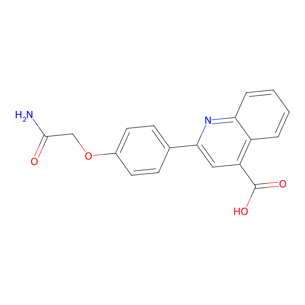 2-[4-(carbamoylmethoxy)phenyl]quinoline-4-carboxylic Acid molecular structure, CAS 351001-15-5