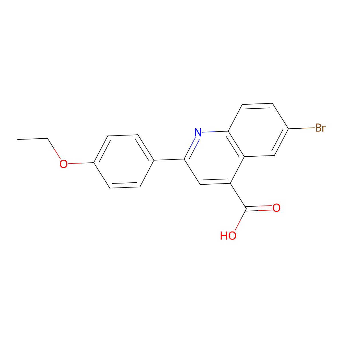6-Bromo-2-(4-ethoxyphenyl)quinoline-4-carboxylic acid molecular structure, CAS 351001-28-0