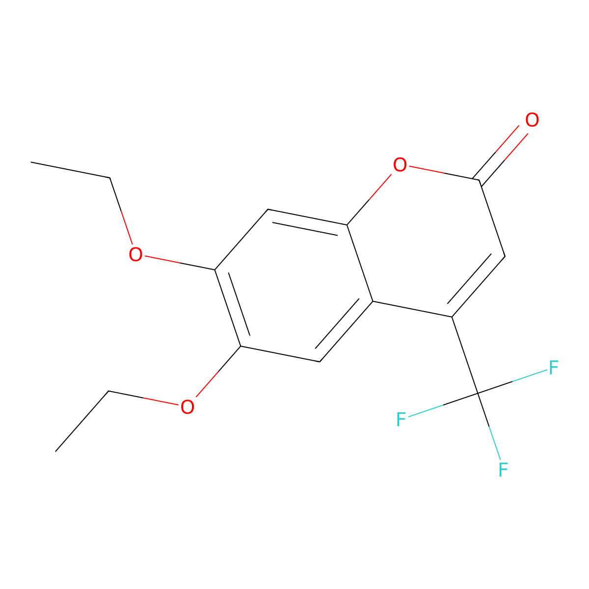 6,7-Diethoxy-4-(trifluoromethyl)coumarin molecular structure, CAS 351002-66-9