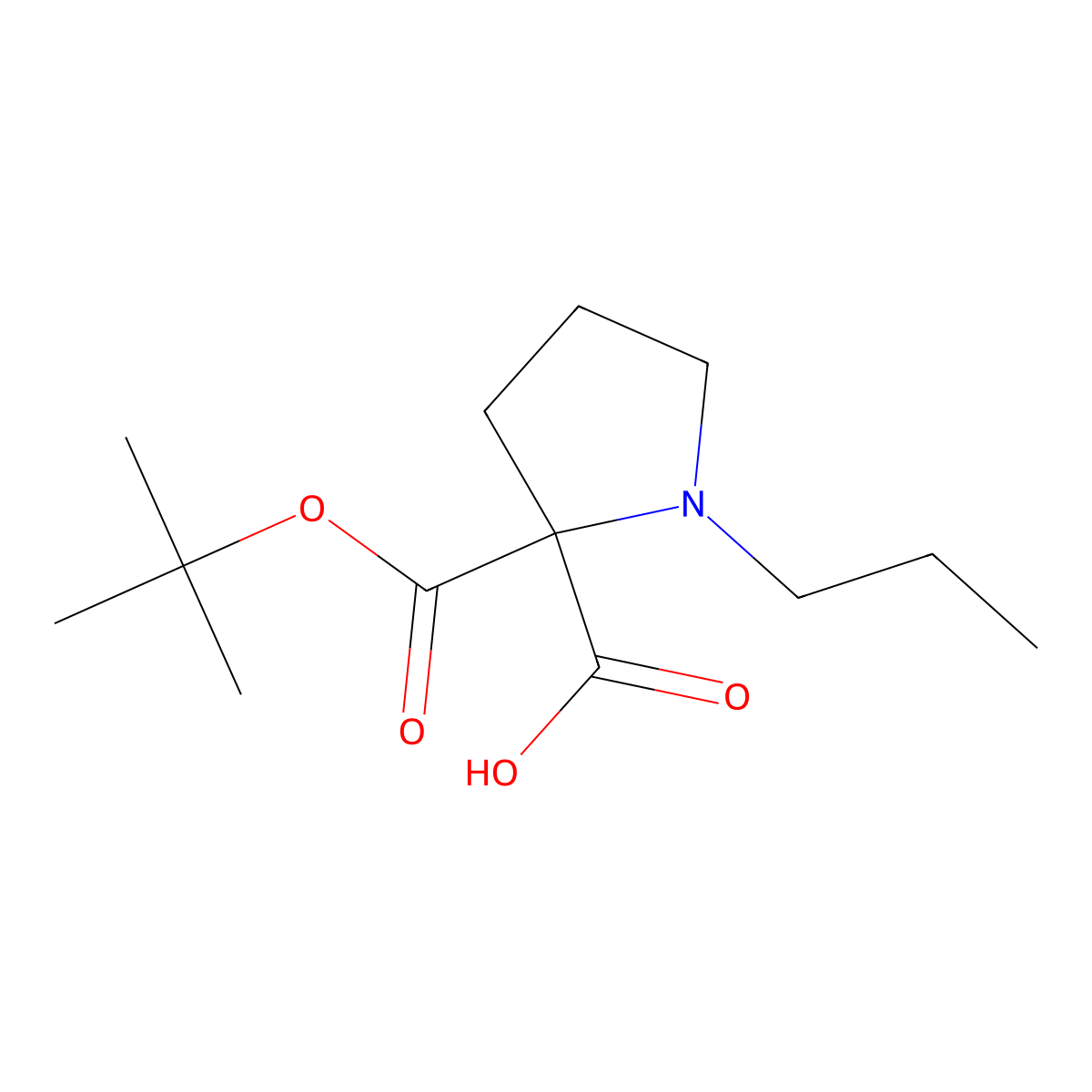 Boc-a-Propyl-DL-proline molecular structure, CAS 351002-88-5