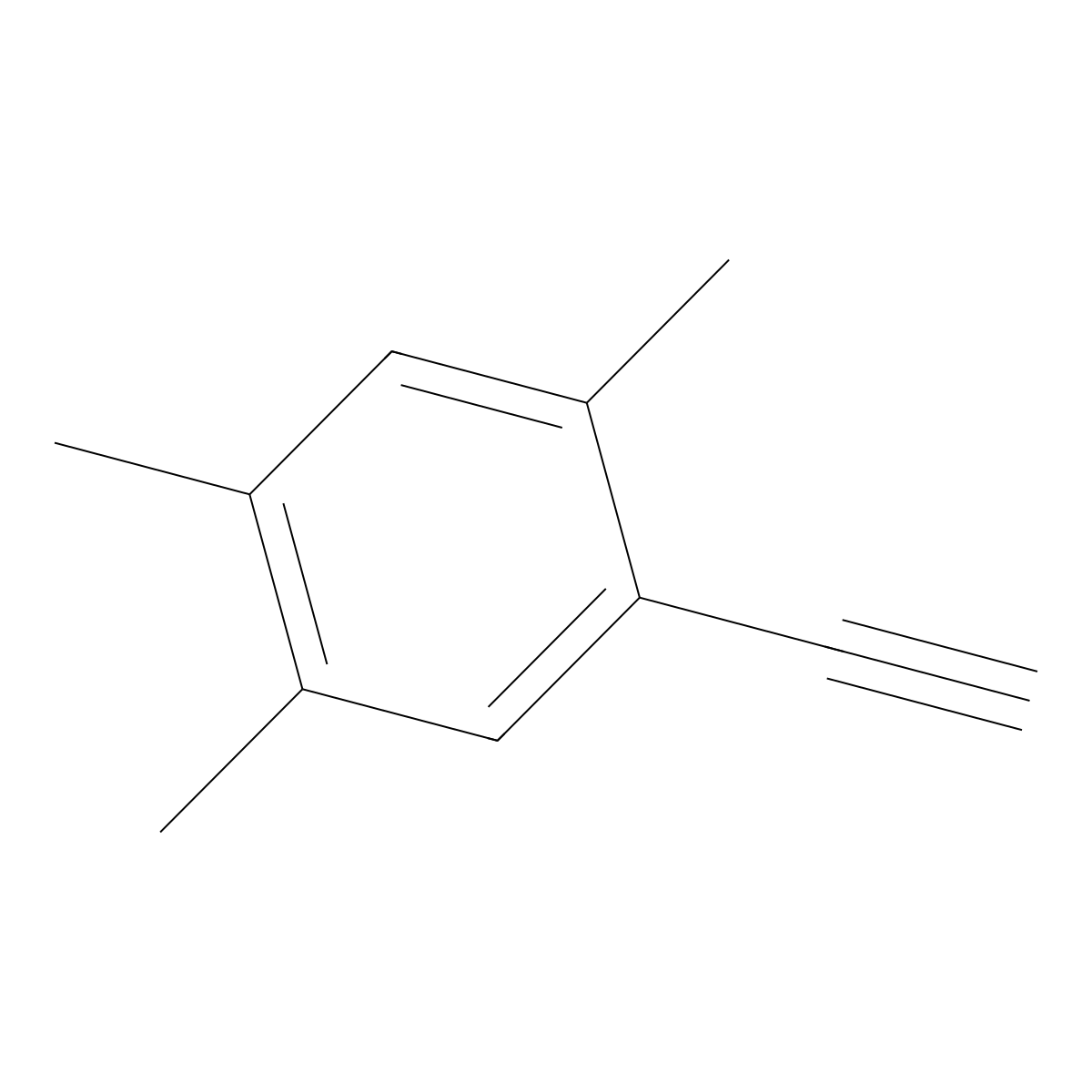 1-Ethynyl-2,4,5-trimethylbenzene molecular structure, CAS 351002-92-1