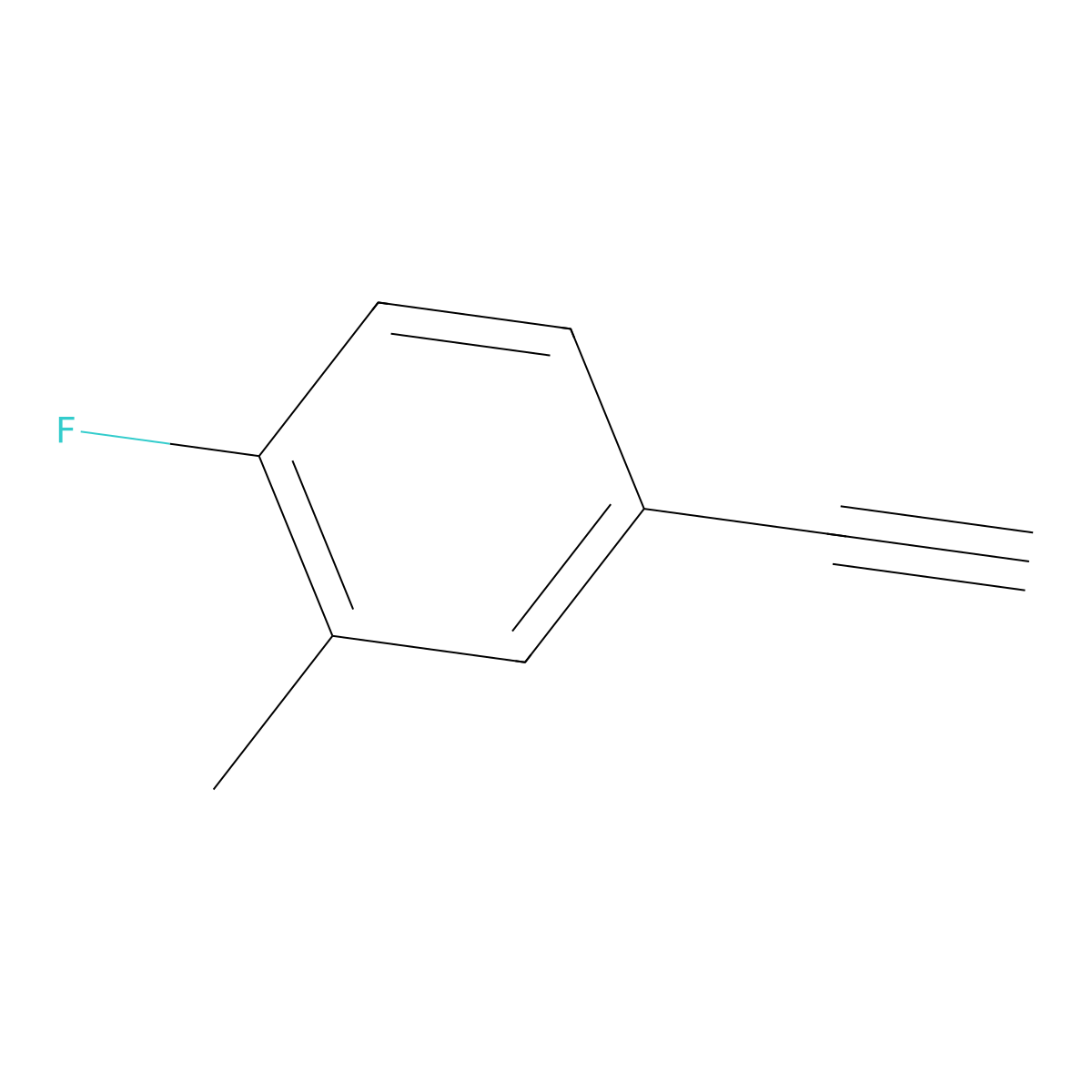 4-Ethynyl-1-fluoro-2-methylbenzene molecular structure, CAS 351002-93-2