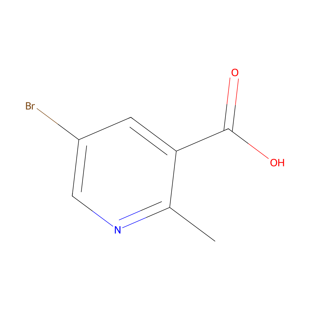 5-Bromo-2-methylnicotinic acid molecular structure, CAS 351003-02-6