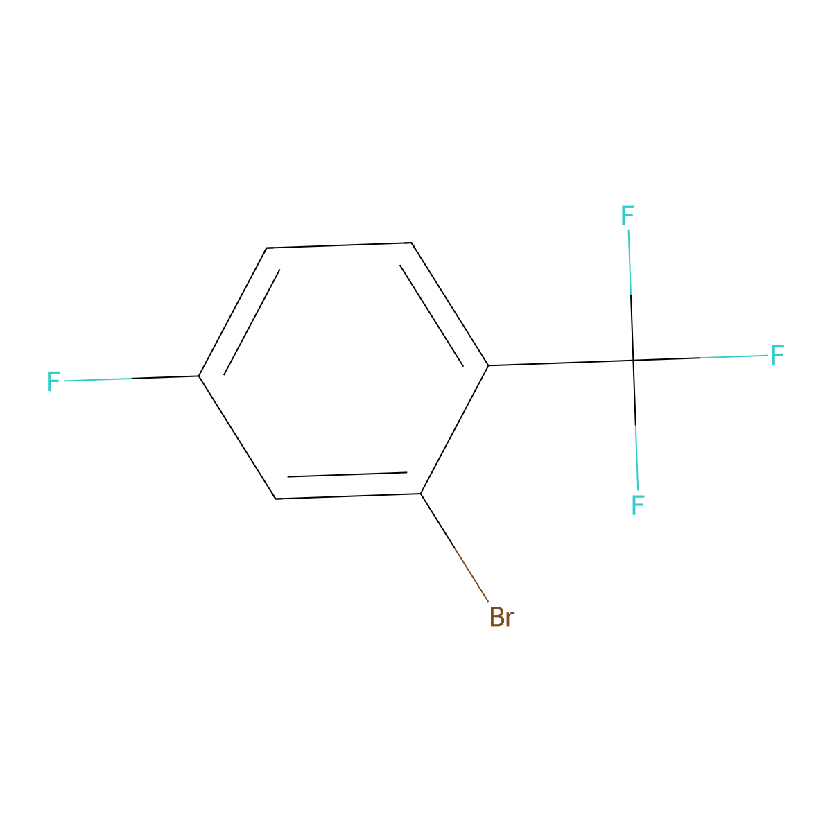 2-Bromo-4-fluorobenzotrifluoride molecular structure, CAS 351003-21-9