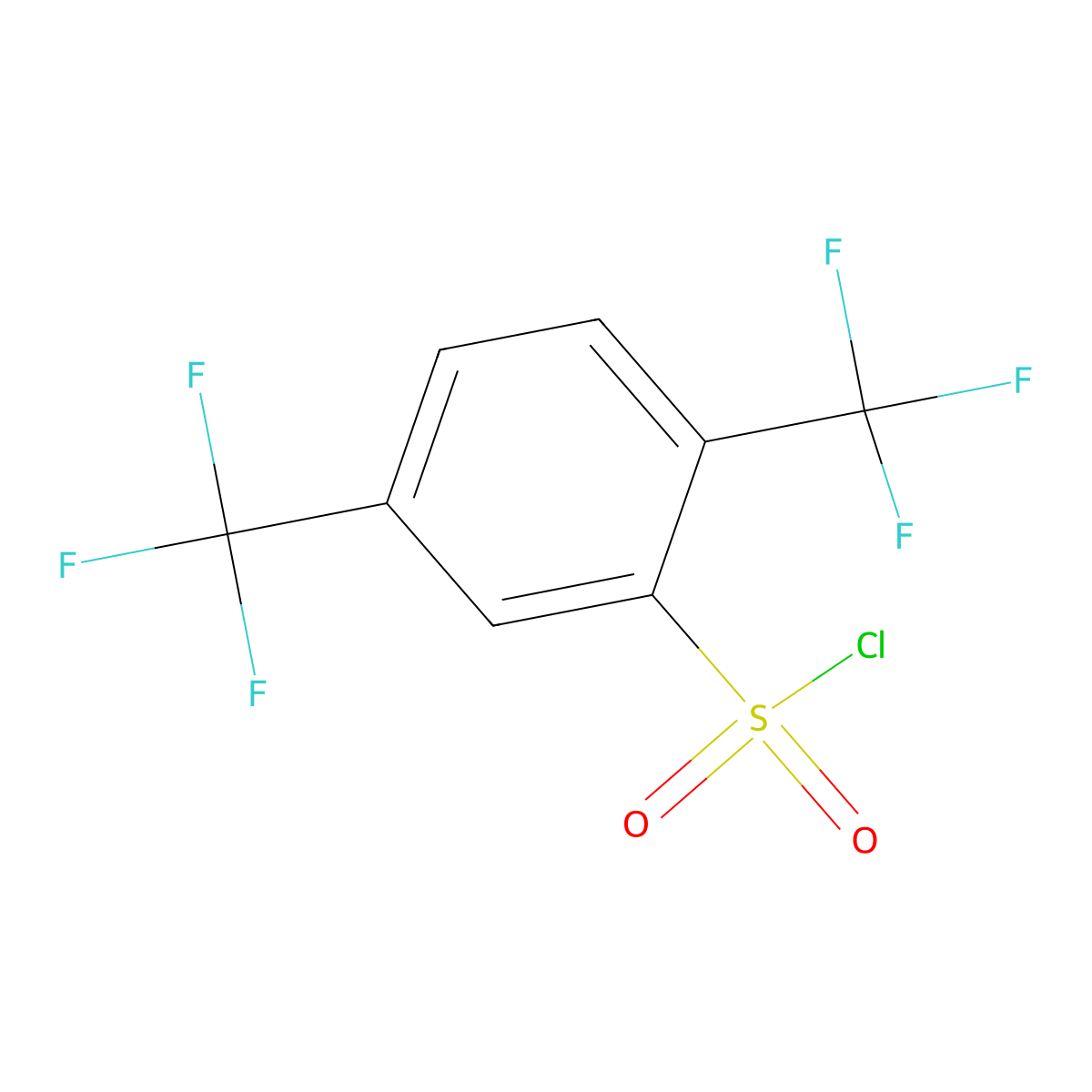 2,5-Bis(trifluoromethyl)benzenesulfonyl chloride molecular structure, CAS 351003-22-0