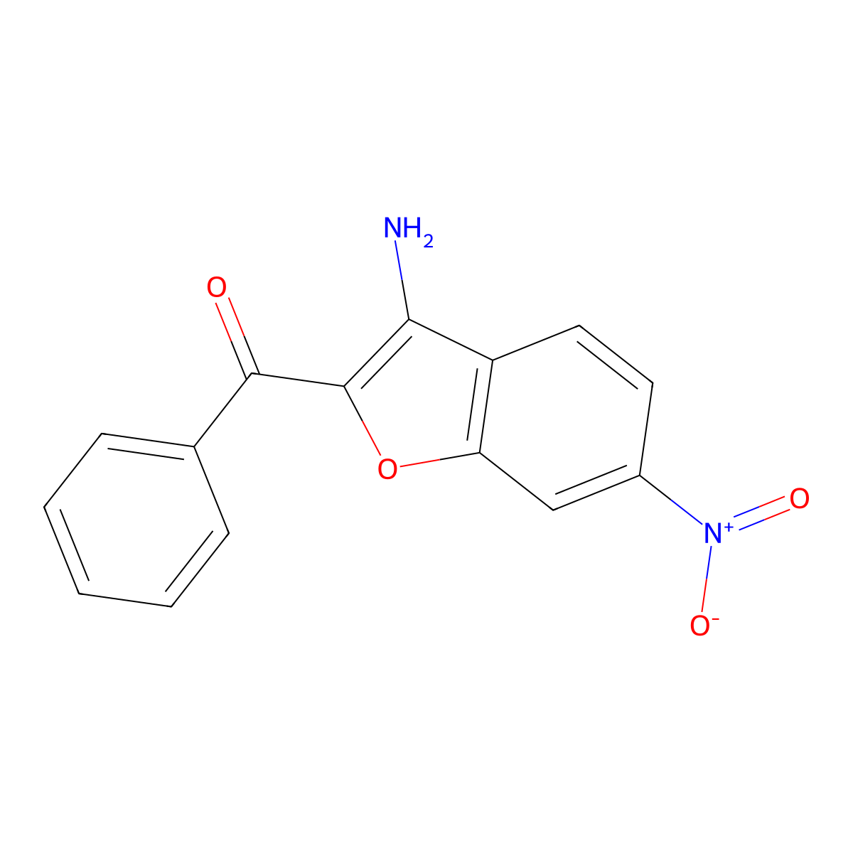 3-Amino-2-benzoyl-6-nitrobenzofuran molecular structure, CAS 351003-27-5