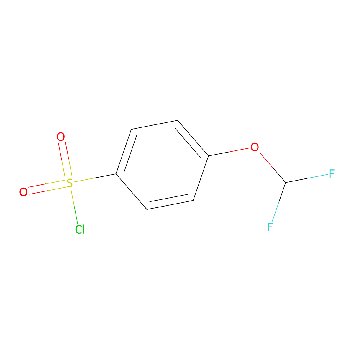 4-(Difluoromethoxy)benzenesulfonyl chloride molecular structure, CAS 351003-34-4