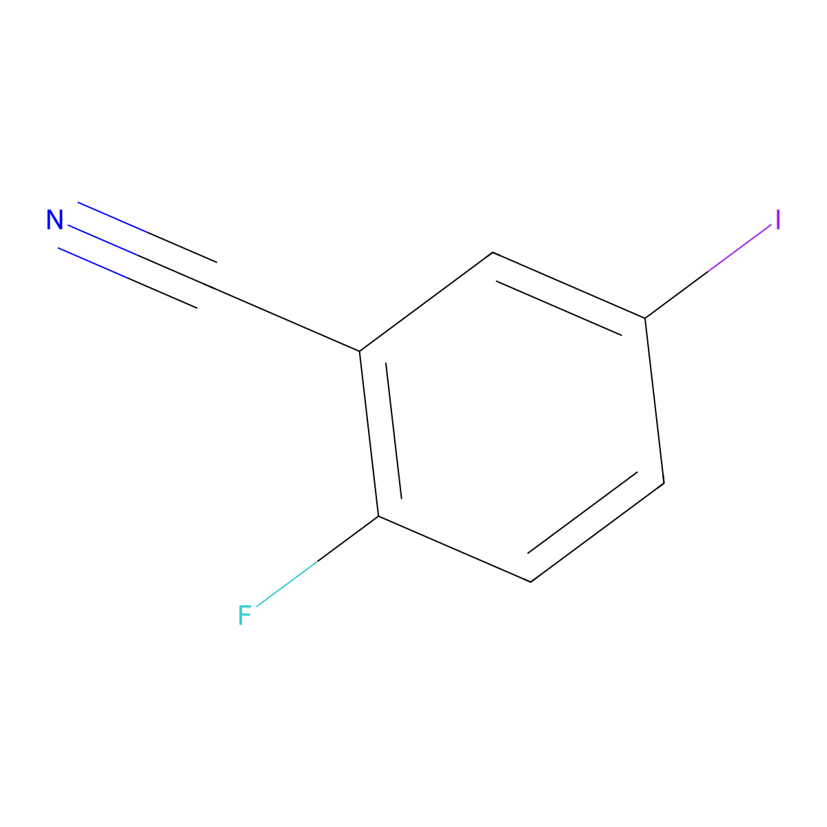 2-Fluoro-5-iodobenzonitrile molecular structure, CAS 351003-36-6