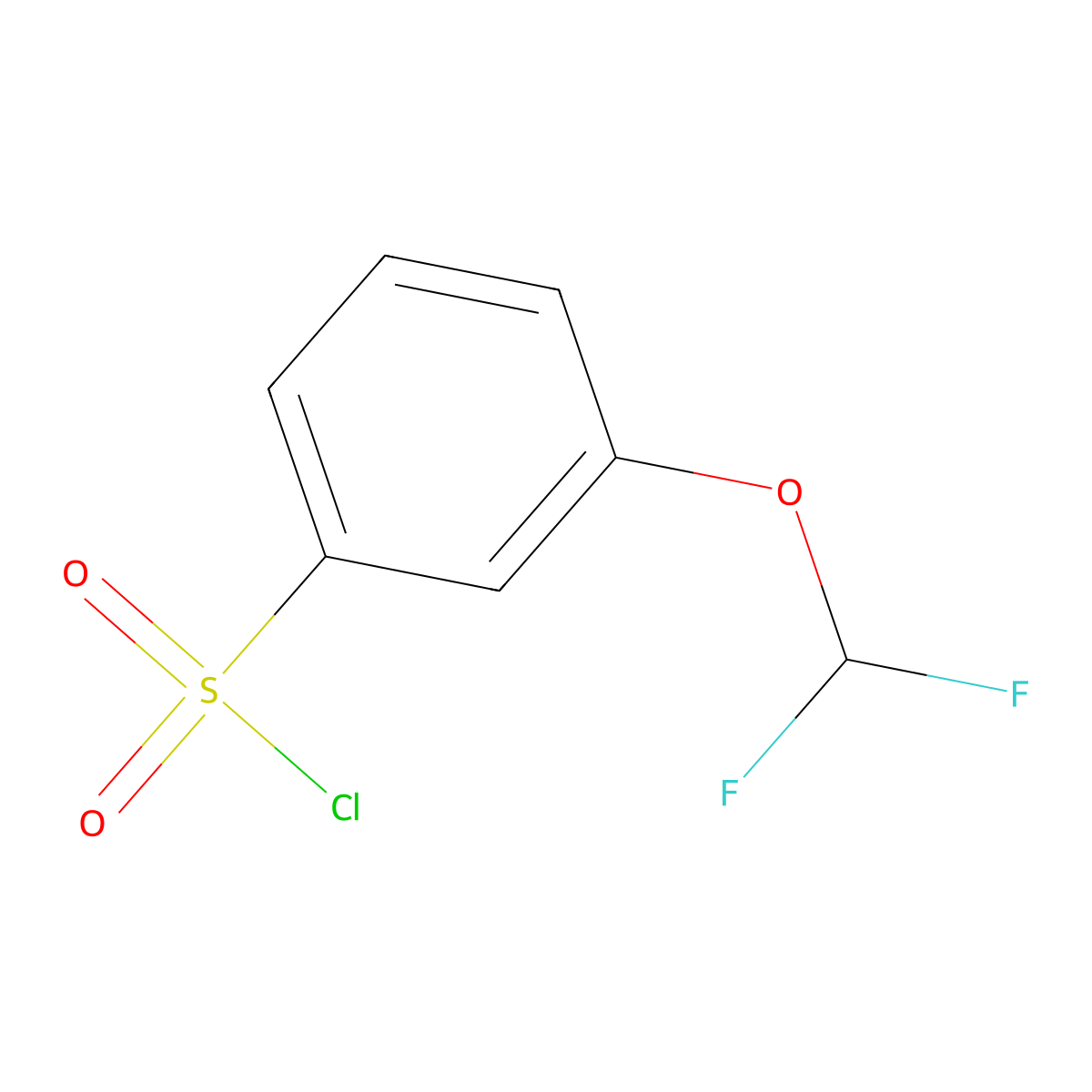 3-(Difluoromethoxy)benzenesulfonyl chloride molecular structure, CAS 351003-38-8