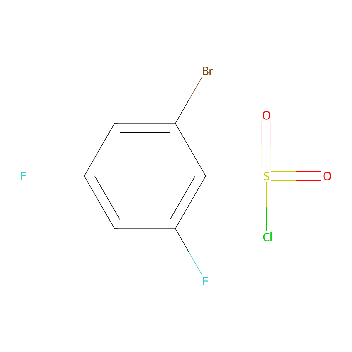 2-Bromo-4,6-difluorobenzenesulfonyl chloride molecular structure, CAS 351003-42-4