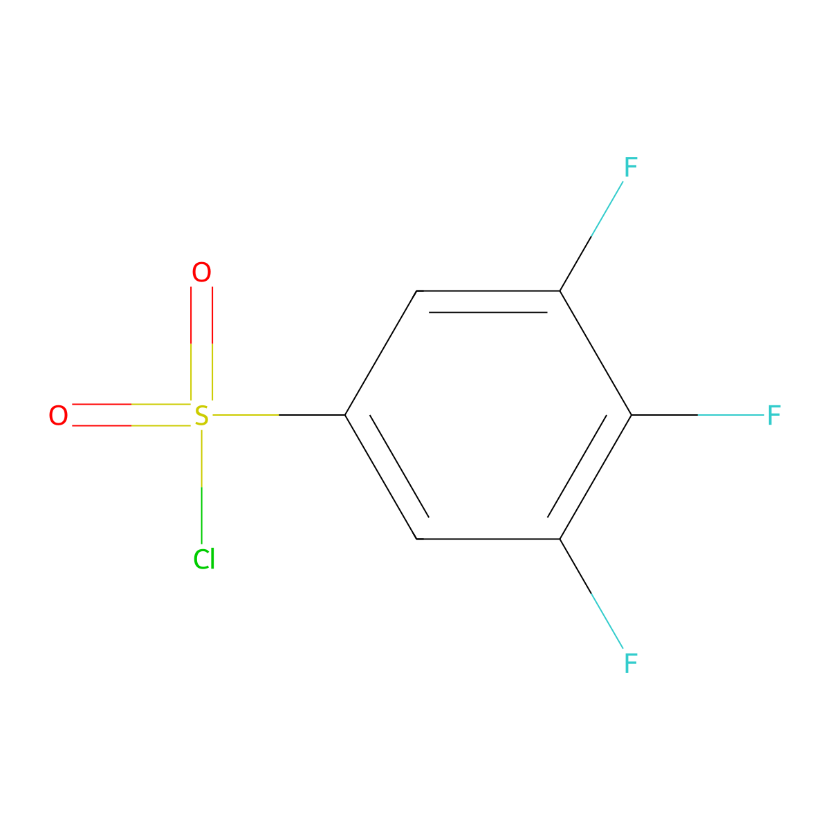 3,4,5-Trifluorobenzenesulfonyl chloride molecular structure, CAS 351003-43-5
