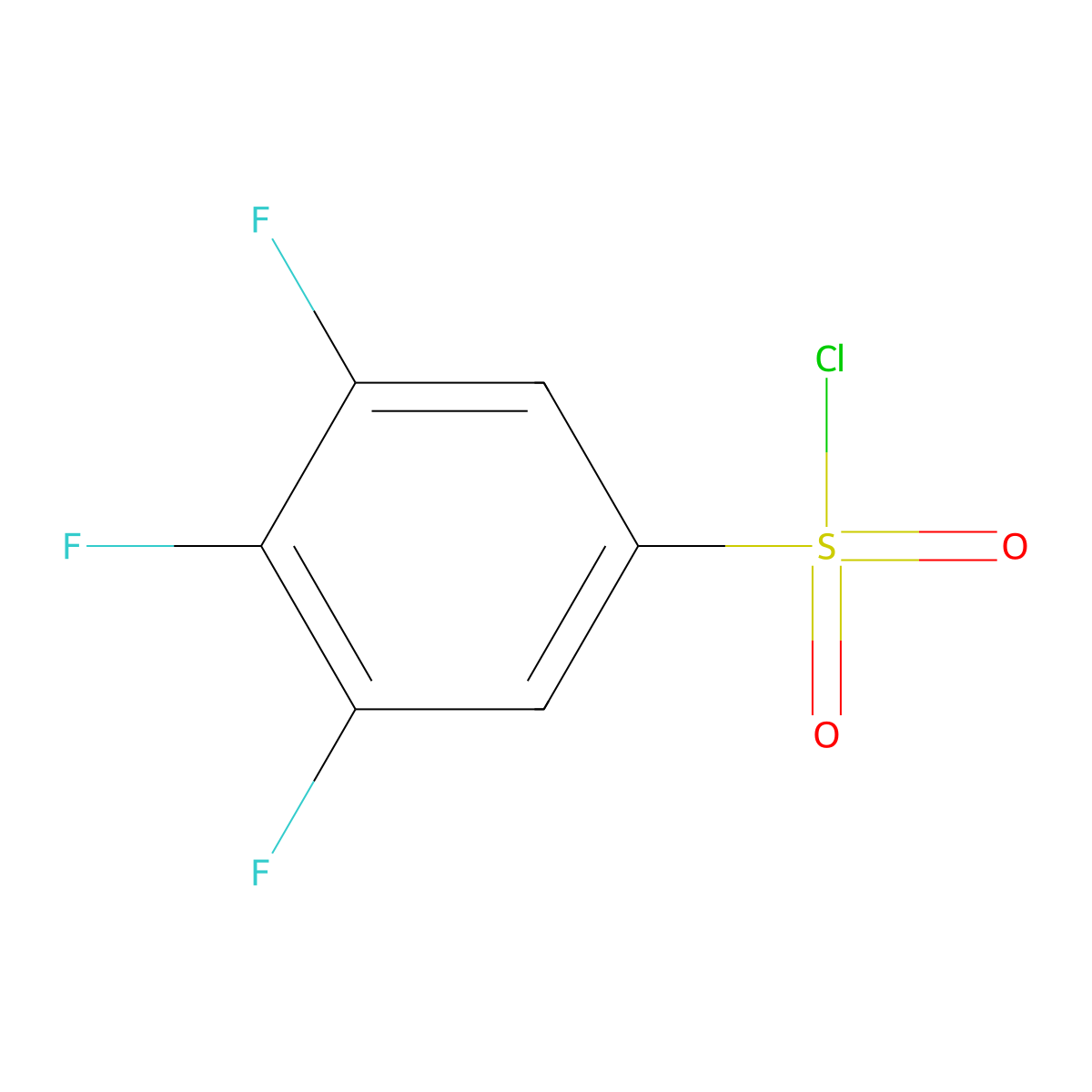 3,4,5-Trifluorobenzenesulfonyl chloride molecular structure, CAS 351003-43-5