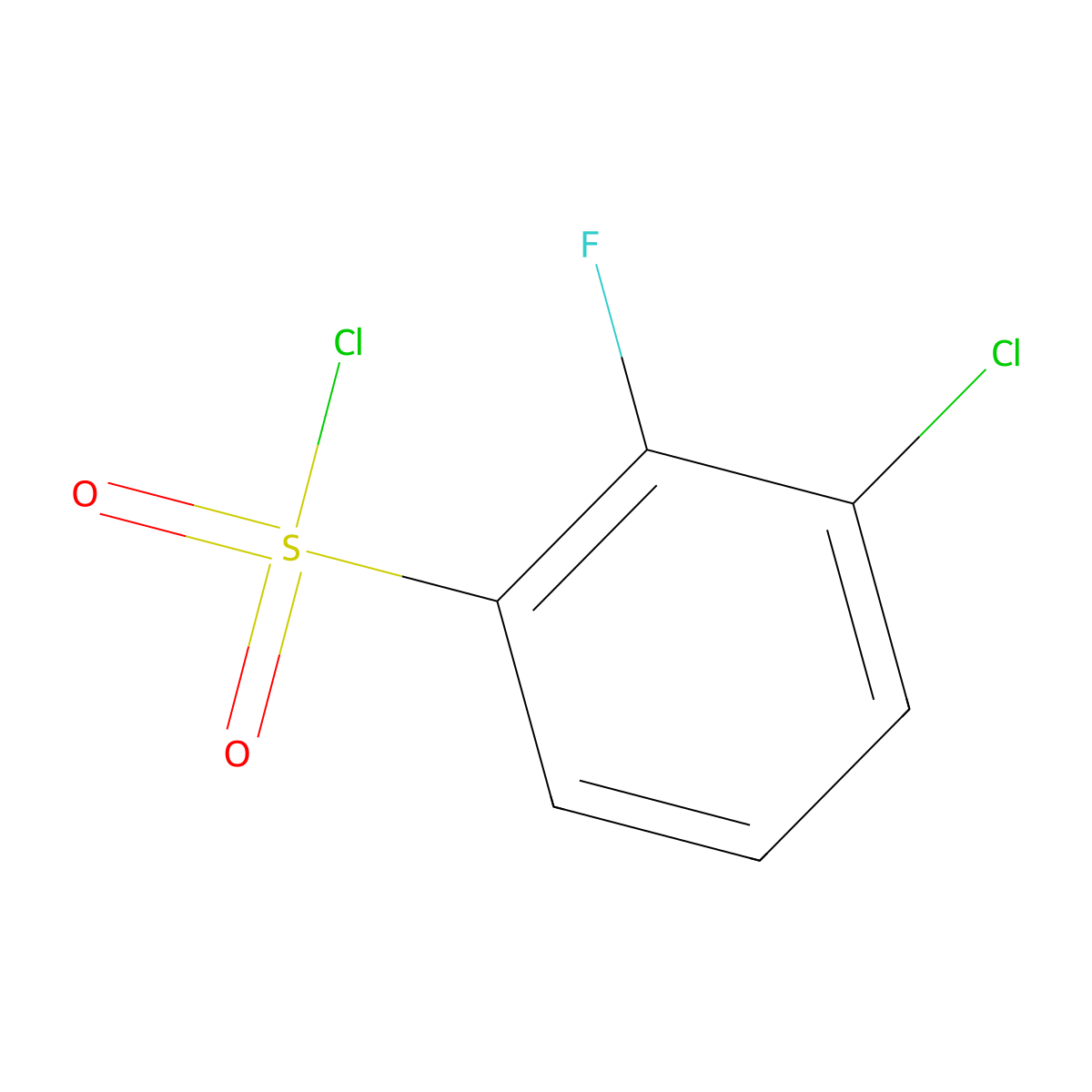 3-Chloro-2-fluorobenzenesulfonyl Chloride molecular structure, CAS 351003-48-0