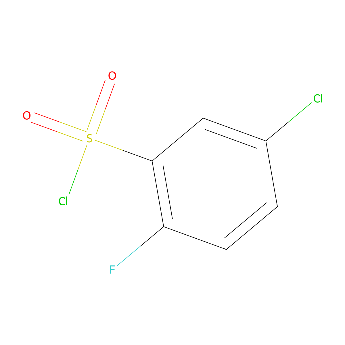 5-Chloro-2-fluorobenzenesulfonyl chloride molecular structure, CAS 351003-49-1
