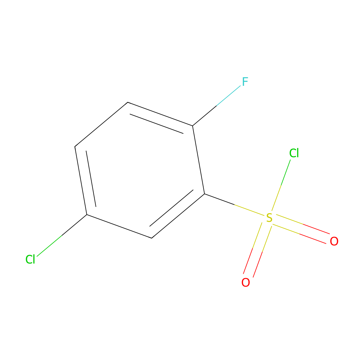 5-Chloro-2-fluorobenzenesulfonyl chloride molecular structure, CAS 351003-49-1