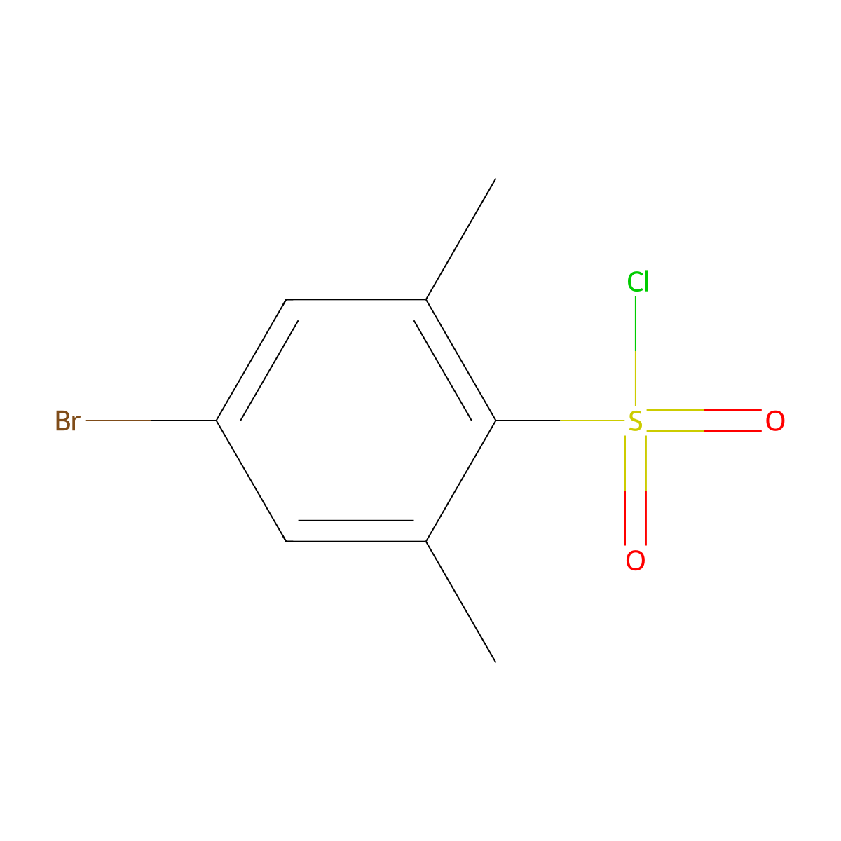 4-Bromo-2,6-dimethylbenzenesulfonyl chloride molecular structure, CAS 351003-50-4