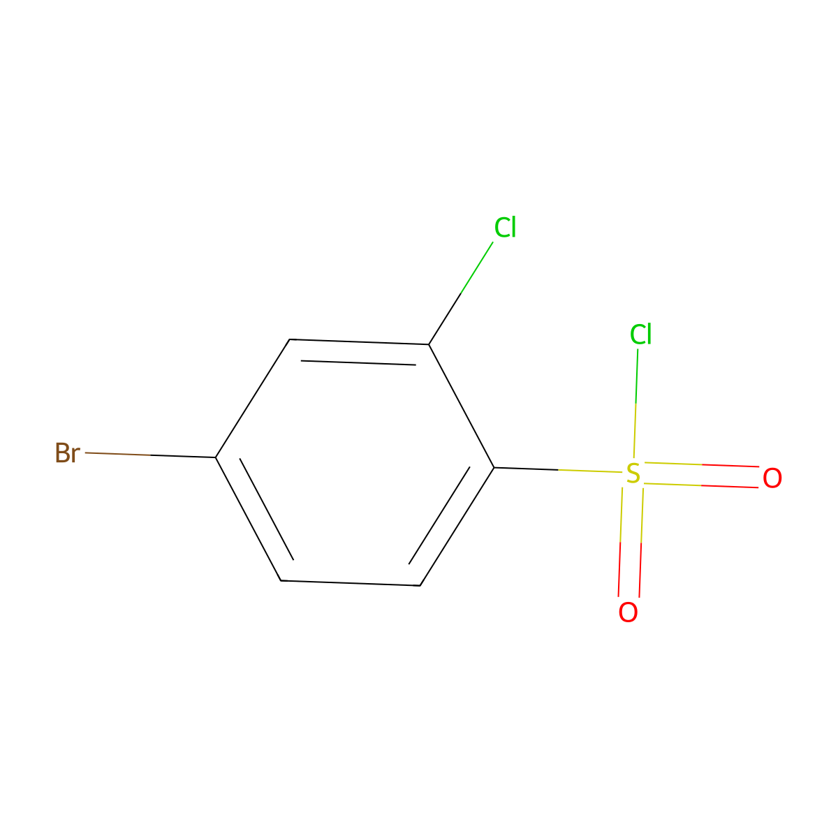 4-Bromo-2-chlorobenzenesulfonyl chloride molecular structure, CAS 351003-52-6