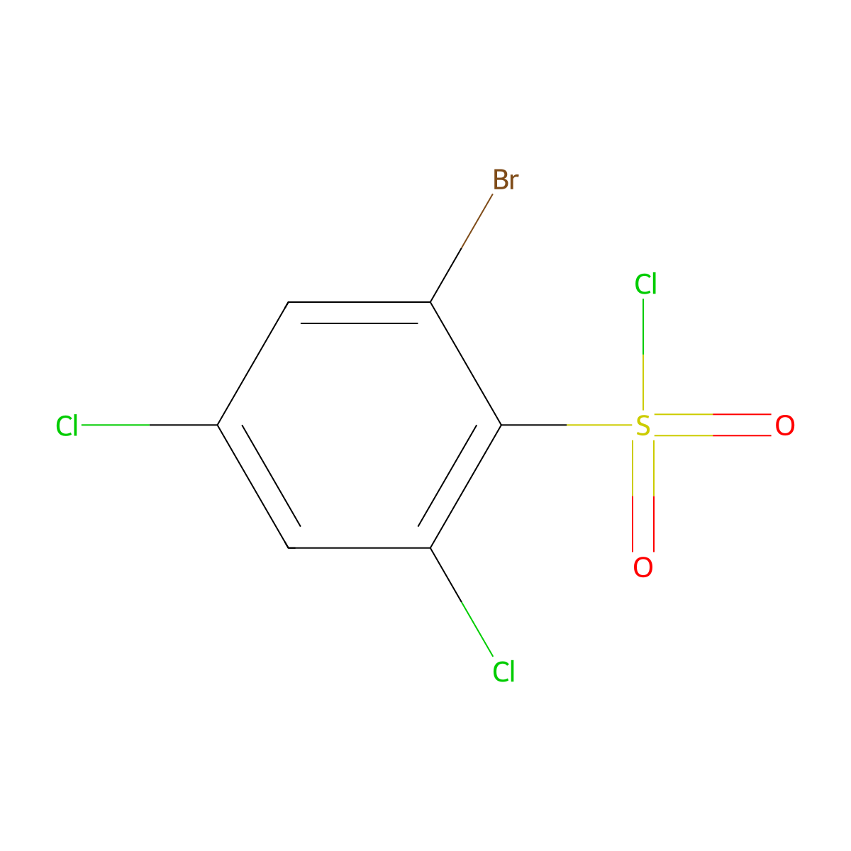 2-Bromo-4,6-dichlorobenzenesulfonyl chloride molecular structure, CAS 351003-53-7