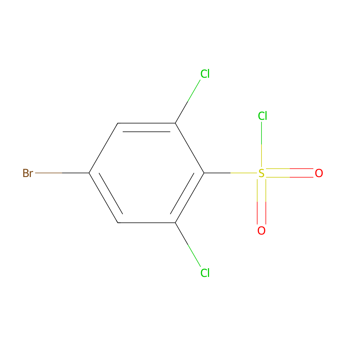 4-Bromo-2,6-dichlorobenzene-1-sulfonyl chloride molecular structure, CAS 351003-54-8