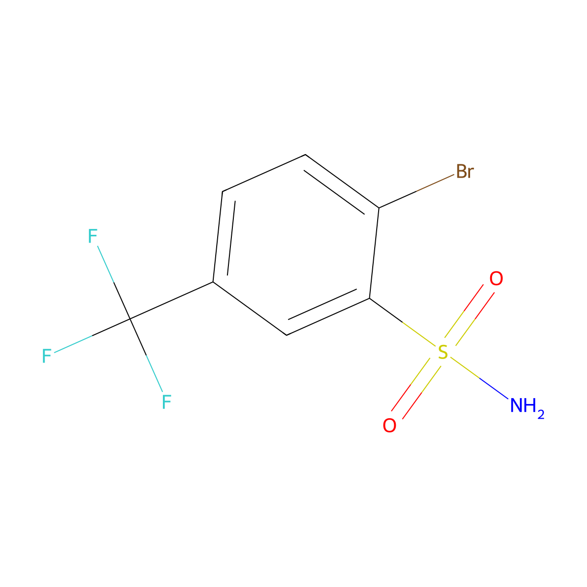 2-Bromo-5-(trifluoromethyl)benzenesulfonamide molecular structure, CAS 351003-61-7