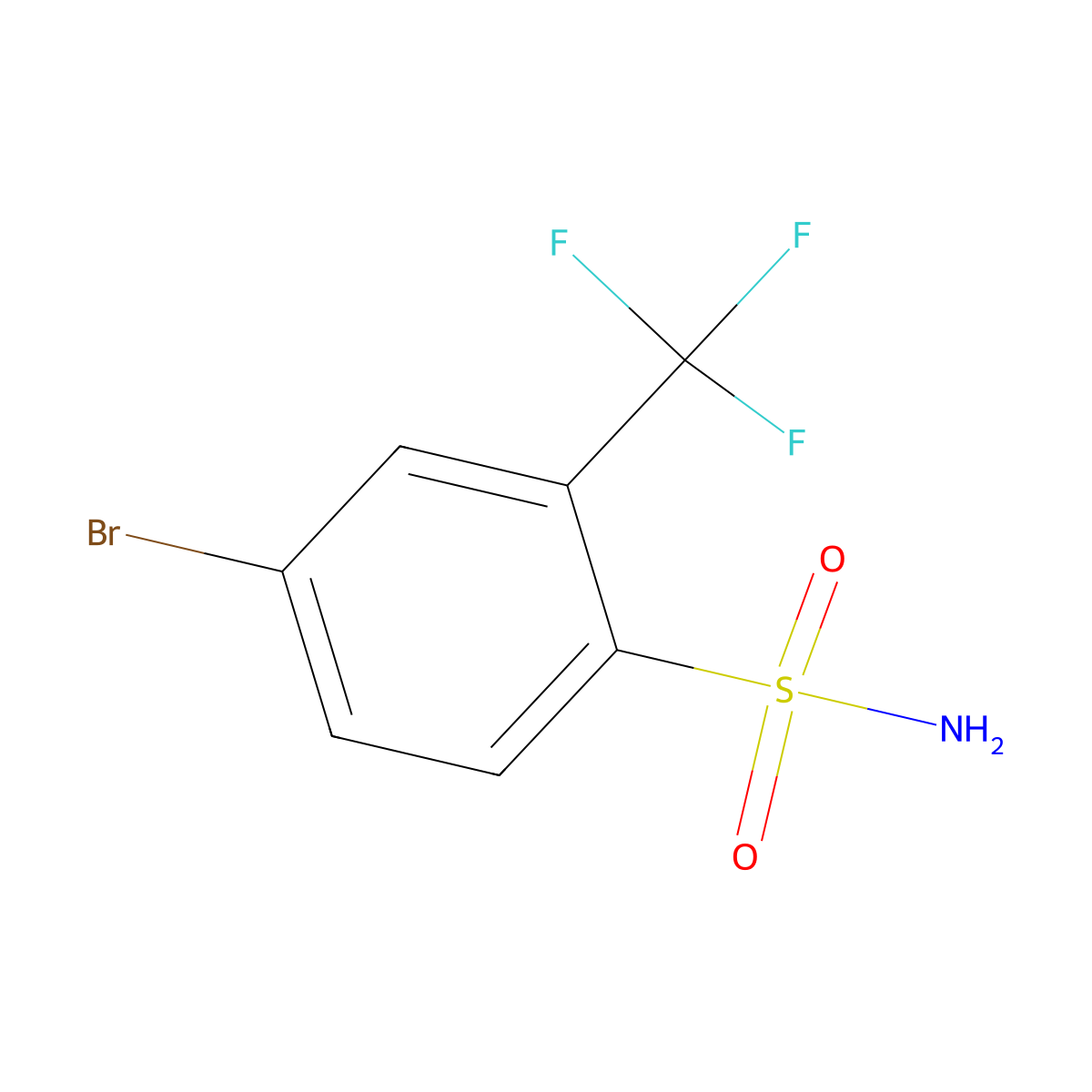 4-Bromo-2-(trifluoromethyl)benzenesulfonamide molecular structure, CAS 351003-62-8