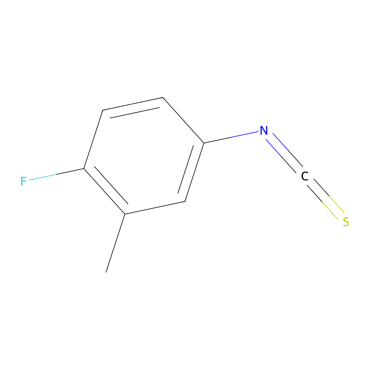 4-Fluoro-3-methylphenyl isothiocyanate molecular structure, CAS 351003-66-2