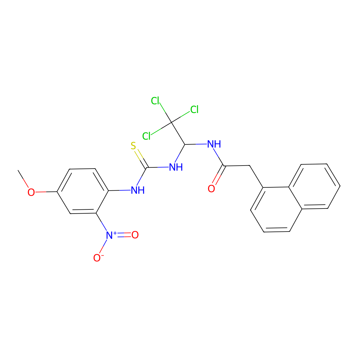 2-naphthalen-1-yl-N-[2,2,2-trichloro-1-[(4-methoxy-2-nitrophenyl)carbamothioylamino]ethyl]acetamide molecular structure, CAS 351003-94-6