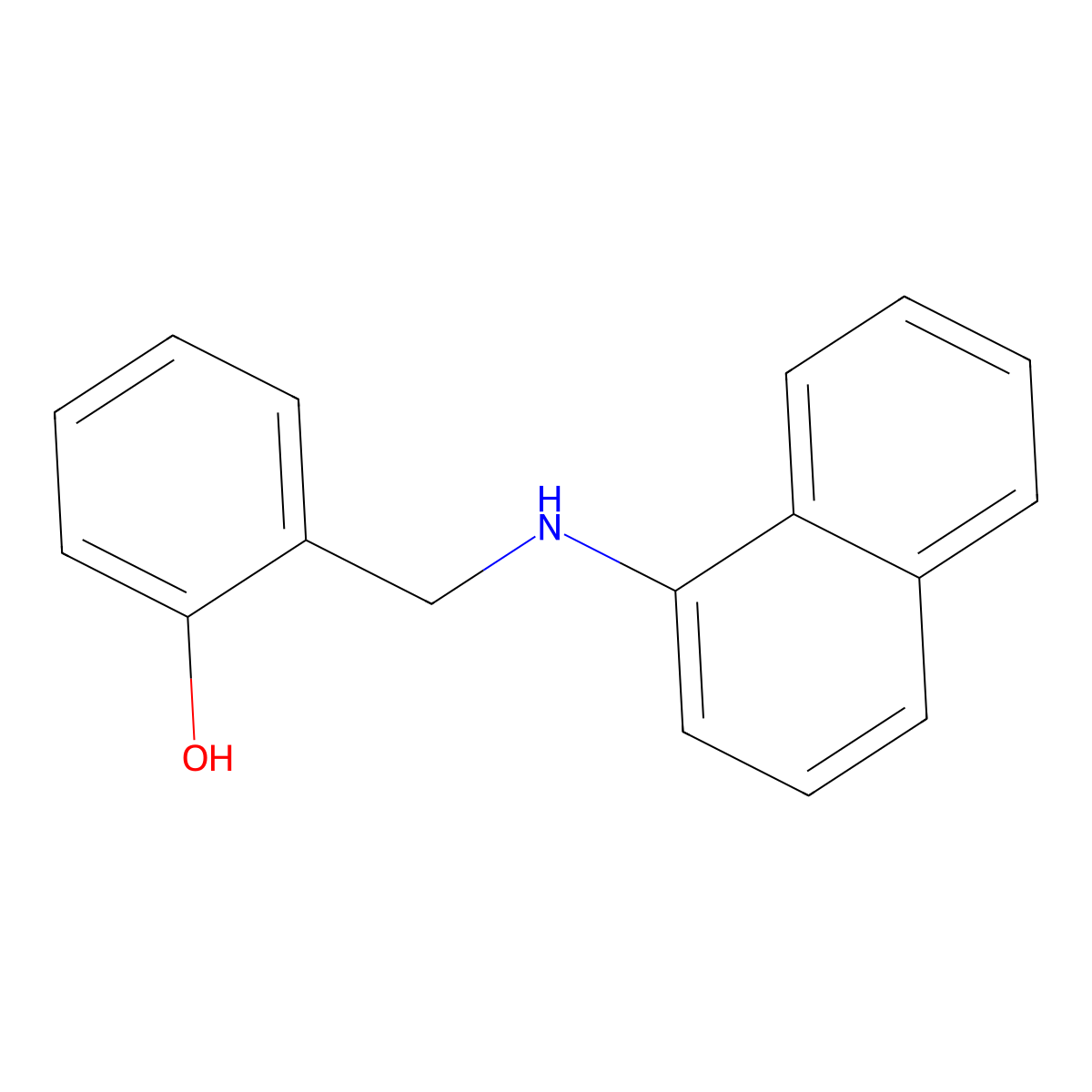 2-[(1-Naphthylamino)methyl]phenol molecular structure, CAS 351004-50-7