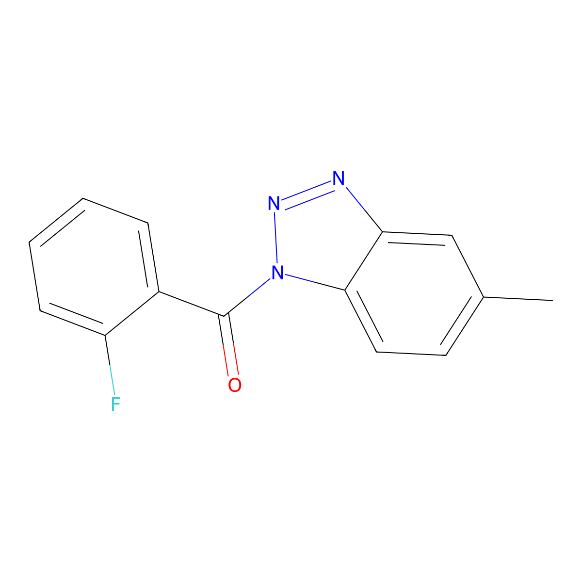 1-(2-fluorobenzoyl)-5-methyl-1H-1,2,3-benzotriazole molecular structure, CAS 351021-05-1