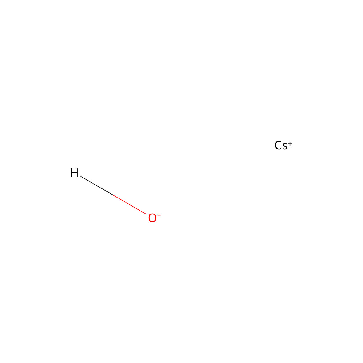 Cesium hydroxide molecular structure, CAS 35103-79-8