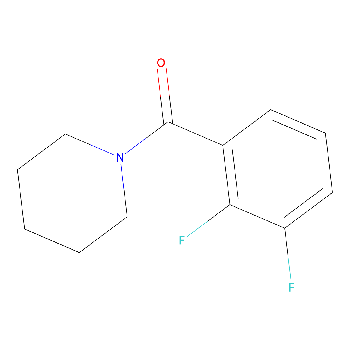 (2,3-Difluorophenyl)(piperidin-1-yl)methanone molecular structure, CAS 351038-82-9