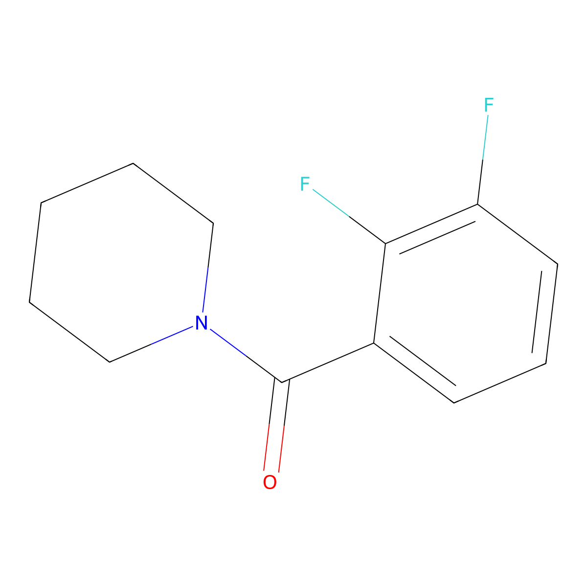 (2,3-Difluorophenyl)(piperidin-1-yl)methanone molecular structure, CAS 351038-82-9