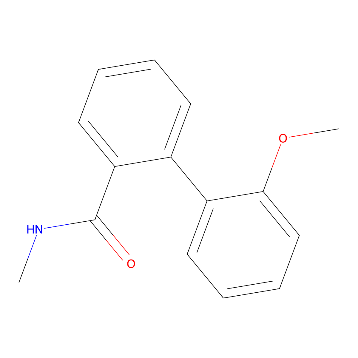 2'-Methoxy-N-methyl[1,1'-biphenyl]-2-carboxamide molecular structure, CAS 35104-03-1